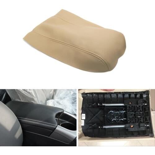 Car-styling Microfiber Leather Center Control Lid Armrest Box Cover Trim For Toyota Prius 2010 2011 2012 2013 2014 2015 Beige