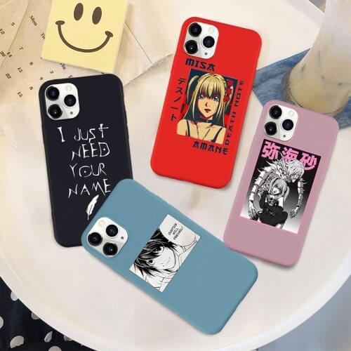Japan Anime Death Note Phone Case for Iphone X 11 12 Pro XS MAX 8 7 6 6S Plus SE 2020 XR Rem and Misa Soft Silcone Cover Coque