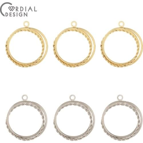 Cordial Design 100Pcs 24*27MM Jewelry Accessories/Loop Shape/Hand Made/Earrings Pendant/DIY Charms/Jewelry Findings & Components
