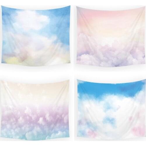 Colored clouds kawaii room decor room decor Tapestry room decoration aesthetic room decor Room decor Wall tapestry indian decor