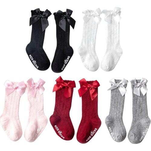 Baby Cute Knee High Socks Bow Colorful Princess Socks Newborn Cute Soft Comfort Accessories Children Gift Sock