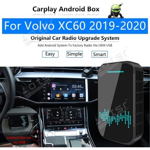 For Volvo XC60 2019 - 2020 Car Multimedia Player Radio Upgrade Carplay Android Apple Wireless CP Box Activator Navi Mirror Link