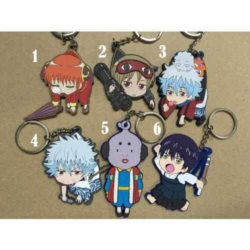 H010 GINTAMA Anime keychain Rubber strap phone charms