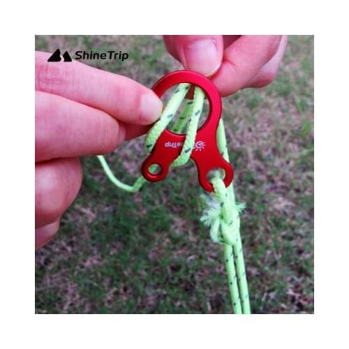 1 Pcs Carabiner Outdoor 3 Hole Quick Rope Knot Tool Tent Adjustment Buckle Snail Wind Rope Buckle Anti-slip Tightening EDC Hook