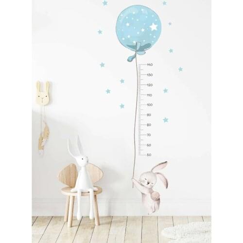 Rabbit Stature Meter Baby Child Decorative Growth Chart Cartoon Height Measurement Hanging Rulers Wall Decor for Nursery Kids