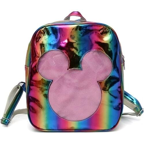 Disney Mickey Mouse cartoon fashion travel school bag childrens large capacity school bag Kawaii new cute girl school bag