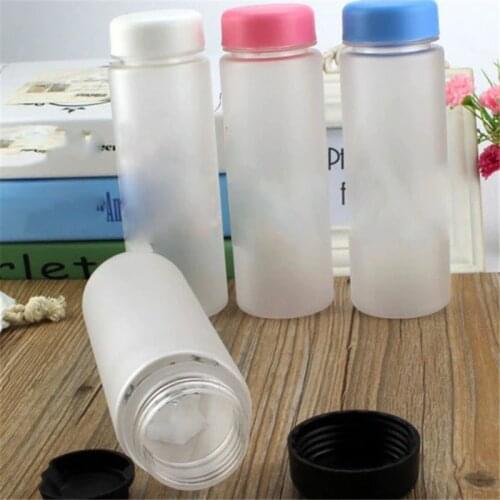500Ml Fashion Sport Lemon Juice Readily Space Drinking Water Bottles Portable Plastic Creative Juice Bottle Box Pack