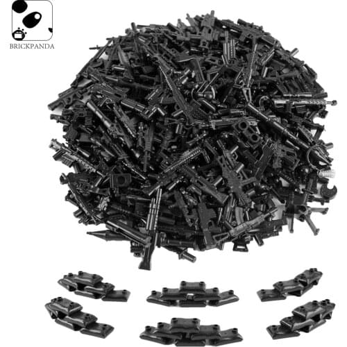 MOC Third Party Military Building Block Weapon Minifigs Accessories Gun WW2 Soldier City Army Weapon Pack Brick Dog Children Toy