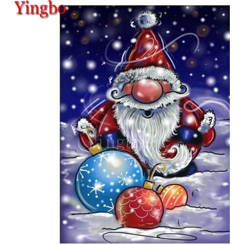 Diy Diamond Painting Full Square Round Cartoon Santa Claus 5DChristmas Gift Diamond Embroidery Mosaic Rhinestones Icon