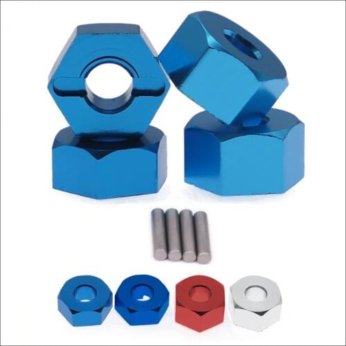 4pcs machined alloy aluminum wheel hex set for rc hobby model car 1-10 ECX 2WD series upgraded hop-up parts