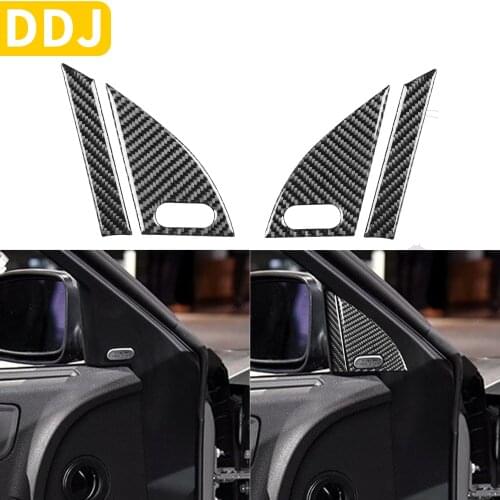 Car Door Tweeter Panel Sticker For Dodge Charger LD 2015+ SE RT Carbon Fiber Front Window Triangle Trim Cover Car Accessories