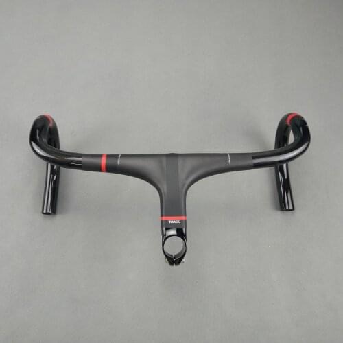 Newest Ultralight Full Carbon Handlebar Road Bike Integrated Handlebar and stem Racing Handle Bicycle Parts 400/420/440mm