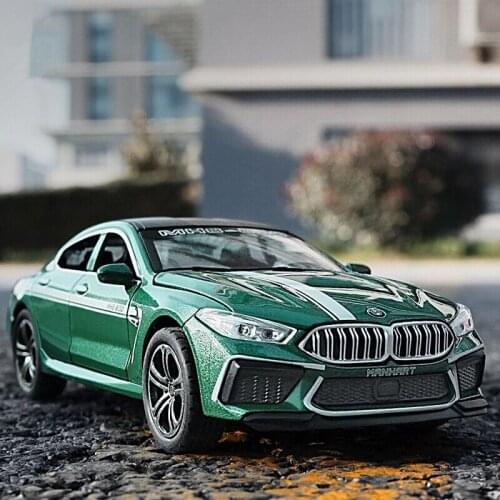 NEW 1:32 BMW M8 Alloy Car Diecasts & Toy Vehicles Car Metal Model Car Collection Sound Light Simulation Car Toys For Kids Gift