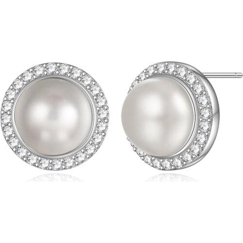 2020 New Exquisite Simple Pure Earrings Simple Round White Pearl Earrings Jewelry Classic Earrings For Women Gifts