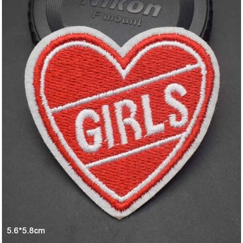 Novelty Cheap Girl Gang Letters Words Embroidery Punk Clothes Patch For Clothing Skirts Jeans Ironing Iron On Patch Applique