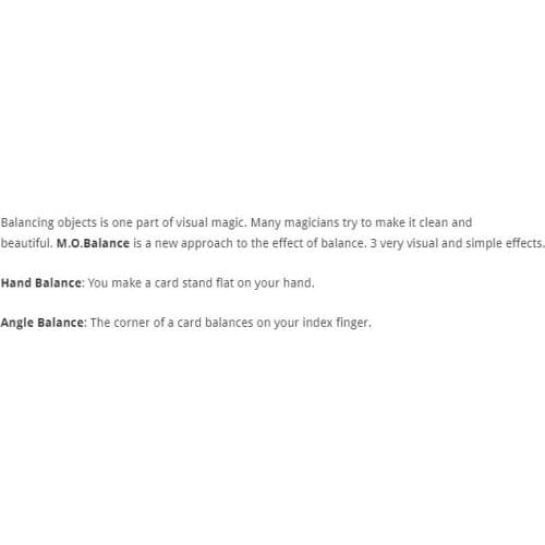 M.O. Balance by Sultan Orazaly,Magic tricks