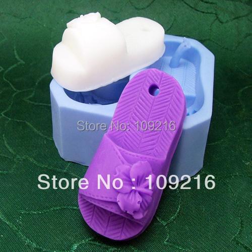 Wholesale!!!1pcs Girl Slipper (H0061) Silicone Handmade Soap Mold Crafts DIY Mold