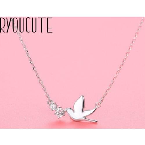 Fashion Silver Color Swallow Bird Necklaces For Women Statement Choker Necklace Wedding Jewelry Girls Party Gift