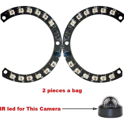 New Upgrade CCTV 12PCS LEDs 5mm Infrared IR 90 Degrees Bulbs Board 850nm For DIY CCTV Explosion-proof Water-Proof AHD IP Camera