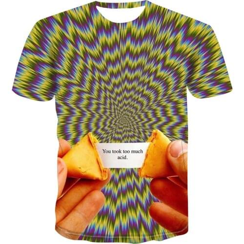 2020 popular new 3D T-shirt leisure men and women fashion hip hop t-shirt men and women personality fashion dizzy color s-6xl