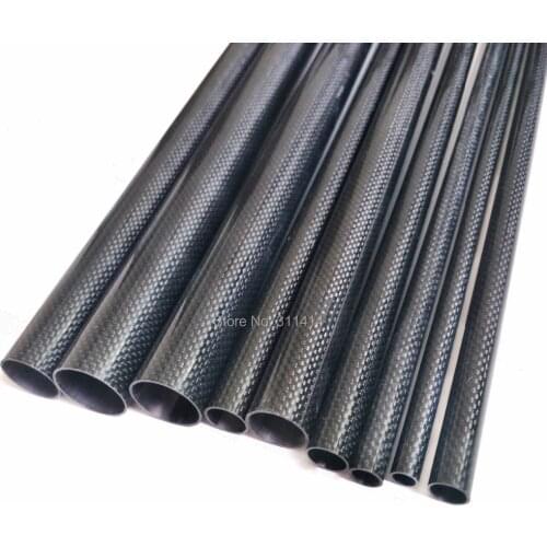 Plain Glossy Carbon Fiber Tube Length 500mm Diameter 10mm 12mm 14mm 16mm 18mm 22mm 24mm 26mm 28mm 30mm32mm For RC Model Airplane