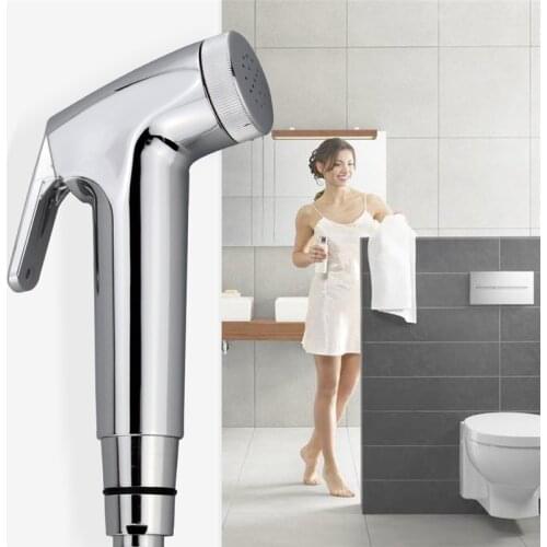 Handheld Chrome ABS Toilet Shattaf Single Way Bathroom Bidet Faucet Shower Head Kitchen Pull Out Replacement Sprayer Nozzle