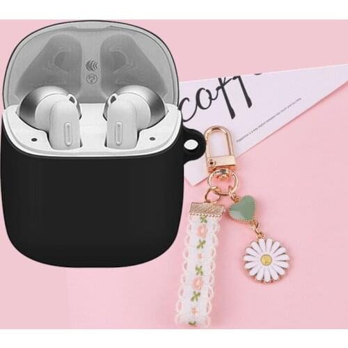 Silicone case for JBL tune 220 Case fashion Lace flower keychain Wireless Bluetooth Earphones Cover for JBL t220 225 case