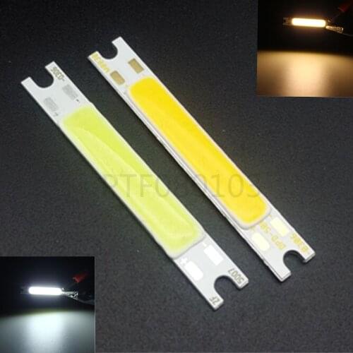 3W COB strip LED light source chip on board 50x7mm COB bar for wall lamps table lantern car lights warm nature cool white 9V