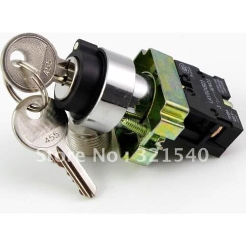 XB2-BG21/41C 1N/O 2Positions Maintained Key Select Selector Switches Replace Telemecanique