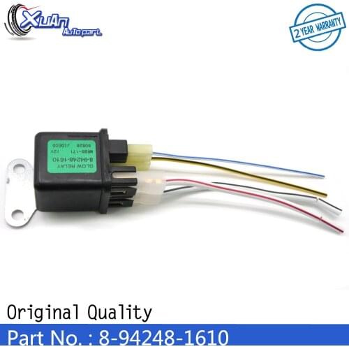 XUAN 12V Relay Glow Plug 8-94248-1610 for Isuzu Hitachi ZAXIS27U ZAXIS50U ZAXIS40U For Kubota Yanmar 8942481610