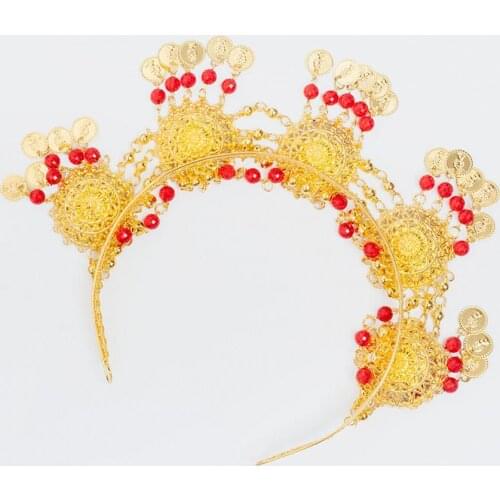 Belly Dancing Women Hairband Indian Belly Dance Accessories Dancing Tassel Headband female new Performance Accessories 3154