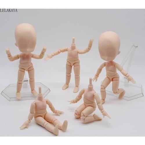 1/12 Nude Baby Dolls Movable body joint Action Figure Toys Art Painting Anime Model DIY BJD Doll Ball Joint Body With Stand OB11