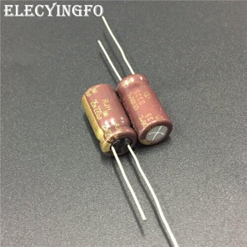 100pcs 220uF 25V220uf ELNA RJH Series 8x16mm Extra Low Impedance 25V220uF Audio Capacitor