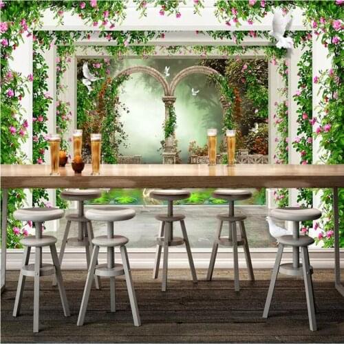 Beibehang 3d wallpaper Custom carved fashion rose romantic 3D embossed TV background wallpaper wallpaper mural decoration