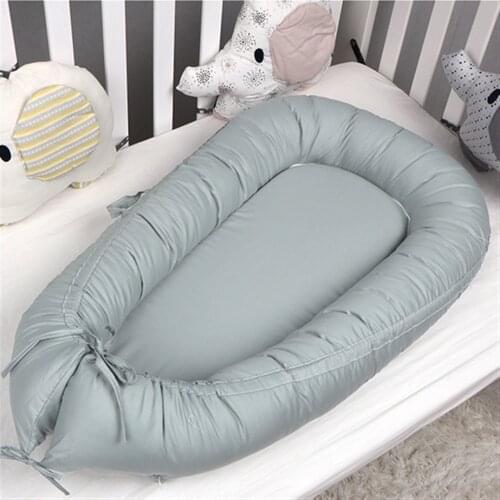 80*50cm Portable Cotton Baby Nest Crib Baby Lounger for Newborn Cocoon Bed Bassinet Bumper Travel Bed Anti Collision Protection