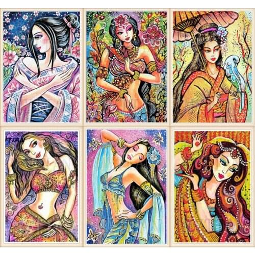 5D DIY Diamond Painting Indy girl Diamond Mosaic Picture Of Rhinestones Diamond Embroidery Cross Stitch Animal Home Decor Gift