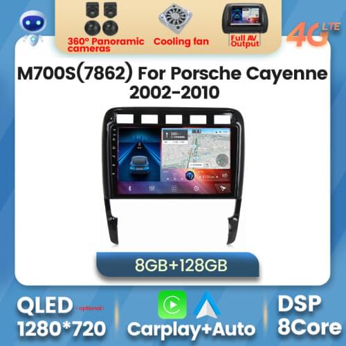 HD 1280*720P Android 10.0 car Multimedia video Player For Porsche Cayenne 2002-2010 2DIN car GPS navi head unit with DSP WIFI 4G