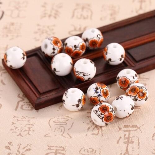 200PCS 6-8mm Fashion Ceramic Beads DIY Hole Beads Handmade Porcelain beads pendant accessory clothes shoes bags Jewelry Making