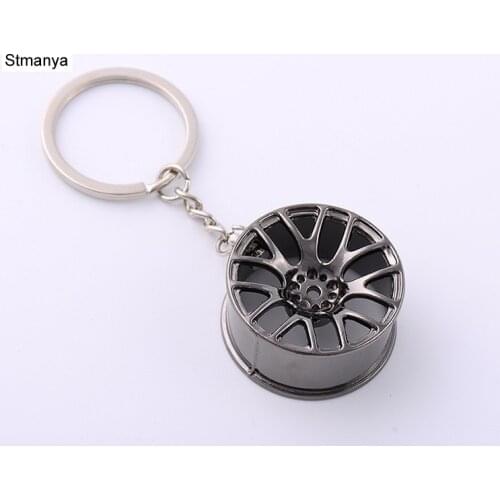 Key Chain 3D Miniature BBS Wheel Rim Keychain metal Car Key Ring wheel hub Key Chain Car sales gifts For Friend Gift 17156