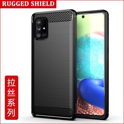 For Samsung Galaxy A71 5G UW Carbon fiber Cover Phone Case Bumper Case Full Protection Shockproof Bumper SM-A716V SM-A716B A716U