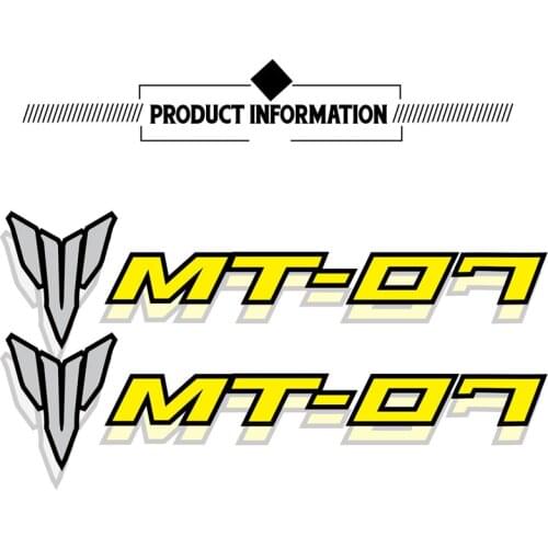 Motorcycle decorative accessories reflective stickers film decals for Yamaha MT-07 mt07 mt 07