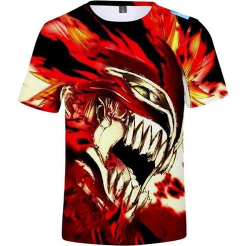 Anime Bleach Kurosaki Ichigo Cosplay T-shirt 3D Print Funny T Shirts Summer Fashion Casual Hipster Hip-hop Streetwear Tee Shirts