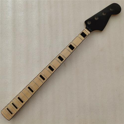 Maple 4 string 20 fret Electric JAZZ Bass Guitar neck Replacment maple fingerboard inlay Gloss