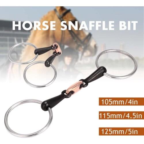 105/115/125mm Stainless Steel Horse Mouth Ring Jointed Bit Equestrian Snaffle