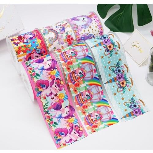 Valentines day Cartoon Printed Grosgrain Ribbon 47812