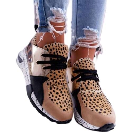 Good Quality Summer Womens Platform Sneakers Color Matching Wedges Thickshoes for Women Leopard Female Shoes Puls Size43 Free