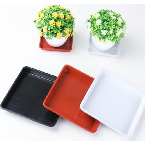 Square Plant Saucer Drip Trays Durable Plastic Tray Saucers Indoor Outdoor Flower PotBase Bonsai Supplie Garden Home Decoration