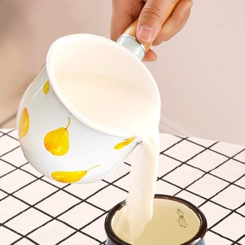 Milk pot, enamel milk pot, coffee bucket, butter bucket. 500ml small milk pot