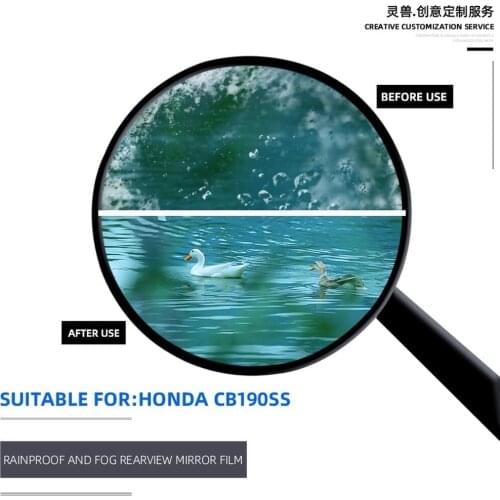 Motorcycle Rearview Mirror Film Reverse Anti-rain Fog Anti-dazzling Film Decals Stickers for Honda CB190SS
