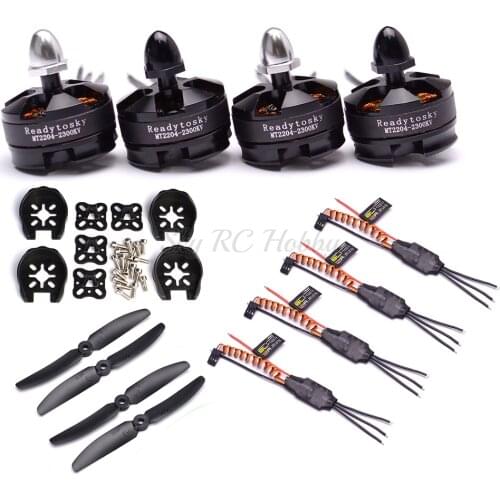 MT2204 2204 2300KV Brushless Motor + BLHeli / Simonk 12A ESC + 5030 Prop For QAV250 Quadcopters Robocat 270mm